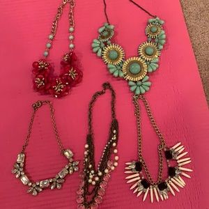 J. Crew and Anthropologie necklaces